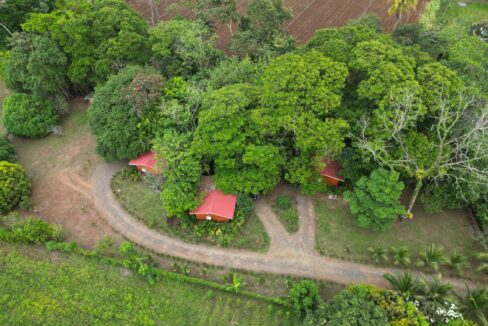 Manicured property with small river, natural mineral pond, and views of Arenal Volcano in Chachagua near La Fortuna Costa Rica la fortuna costa rica real estate arenal volcano hot springs prime location airbnb income property