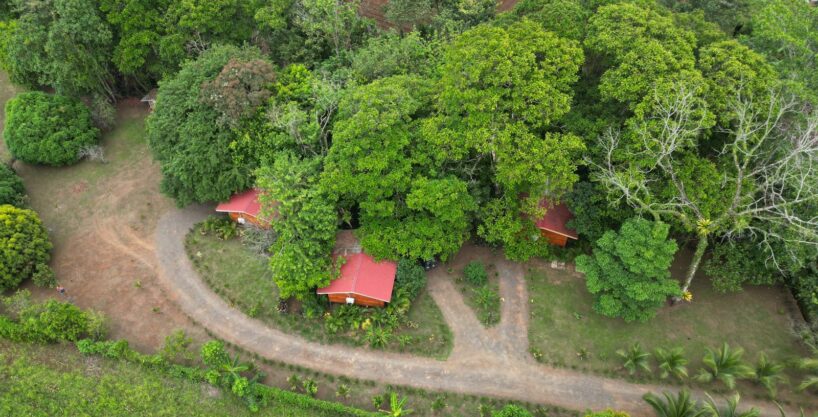 Manicured property with small river, natural mineral pond, and views of Arenal Volcano in Chachagua near La Fortuna Costa Rica la fortuna costa rica real estate arenal volcano hot springs prime location airbnb income property