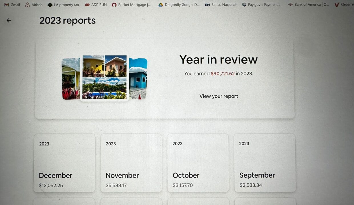 Verified Airbnb Income Report - La Fortuna Costa Rica Villa Near Arenal Volcano