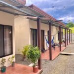 Tropical Glow outside view of rental homes with Arenal Volcano and jungle surroundings in La Fortuna Costa Ricaviews, surrounded by jungle near La Fortuna’s major attractions—ideal for Airbnb income.