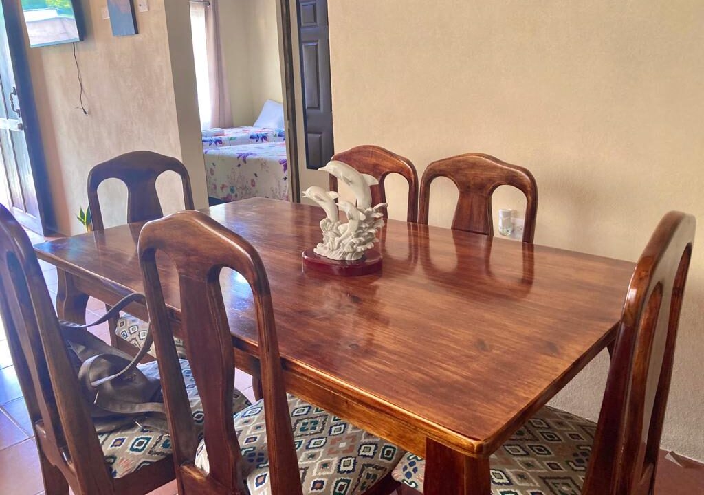 Dining Area in Furnished Rental Home in La Fortuna Costa Rica Near Arenal Volcano