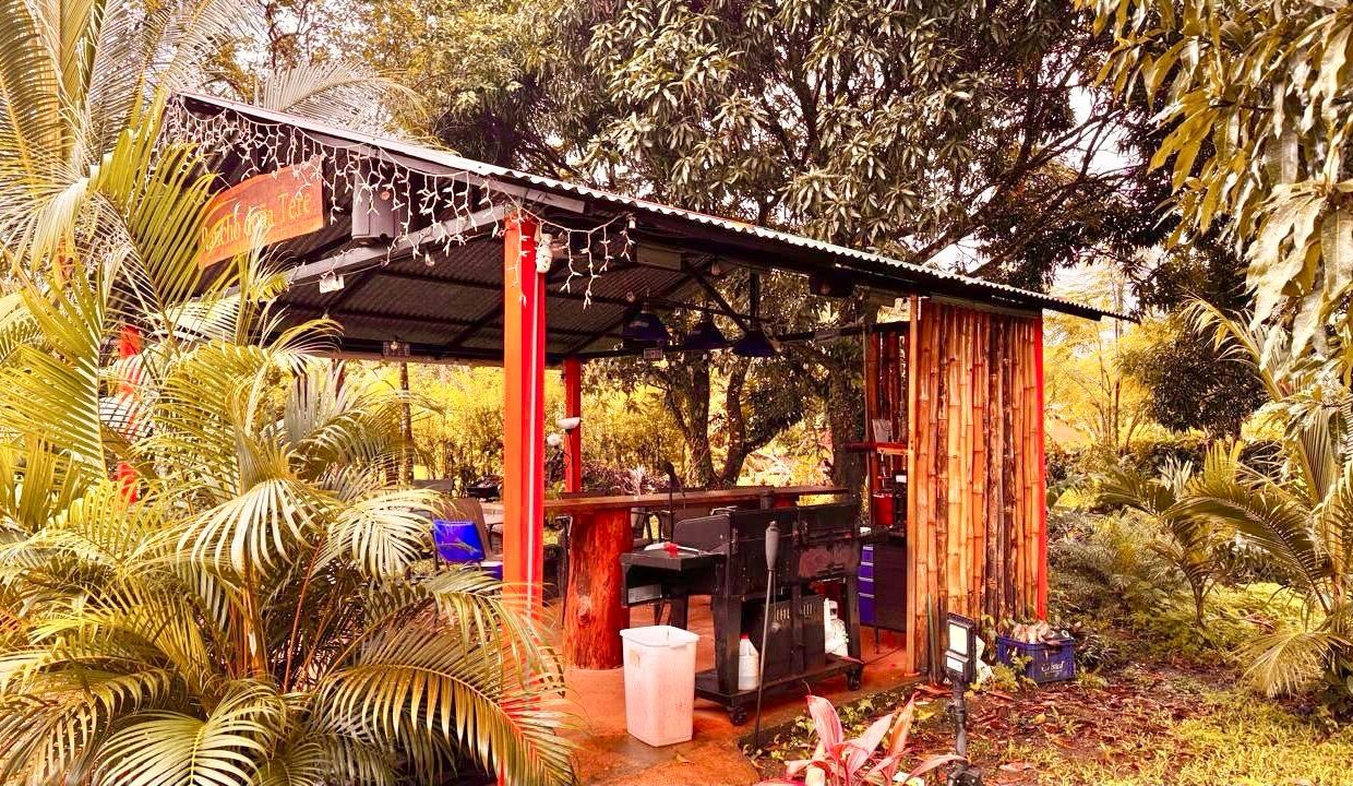 Private garden barbecue rancho near hot springs and Arenal Volcano in Costa Rica listed with Tropical Glow