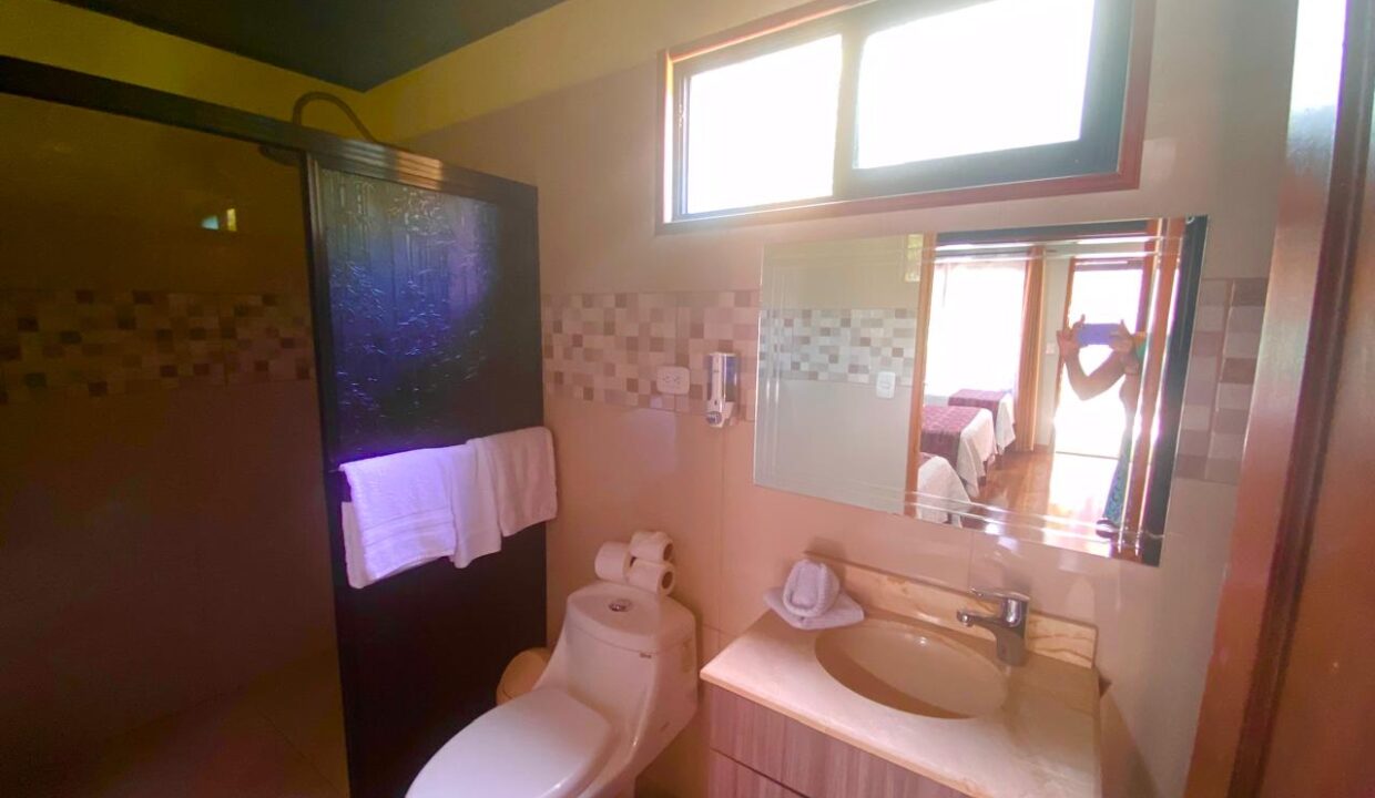 Hotel bathroom interior in La Fortuna Costa Rica real estate near Arenal Volcano