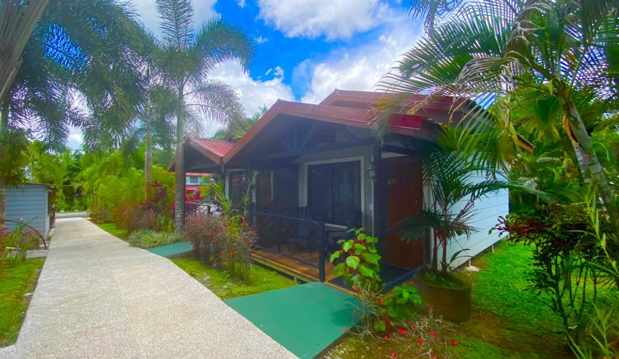 Tropical Glow standalone cabins for long-term stays at hotel property in La Fortuna Costa Rica near Arenal Volcano