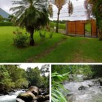 Lush garden property with gated entrance and river access near Arenal Volcano in Costa Rica