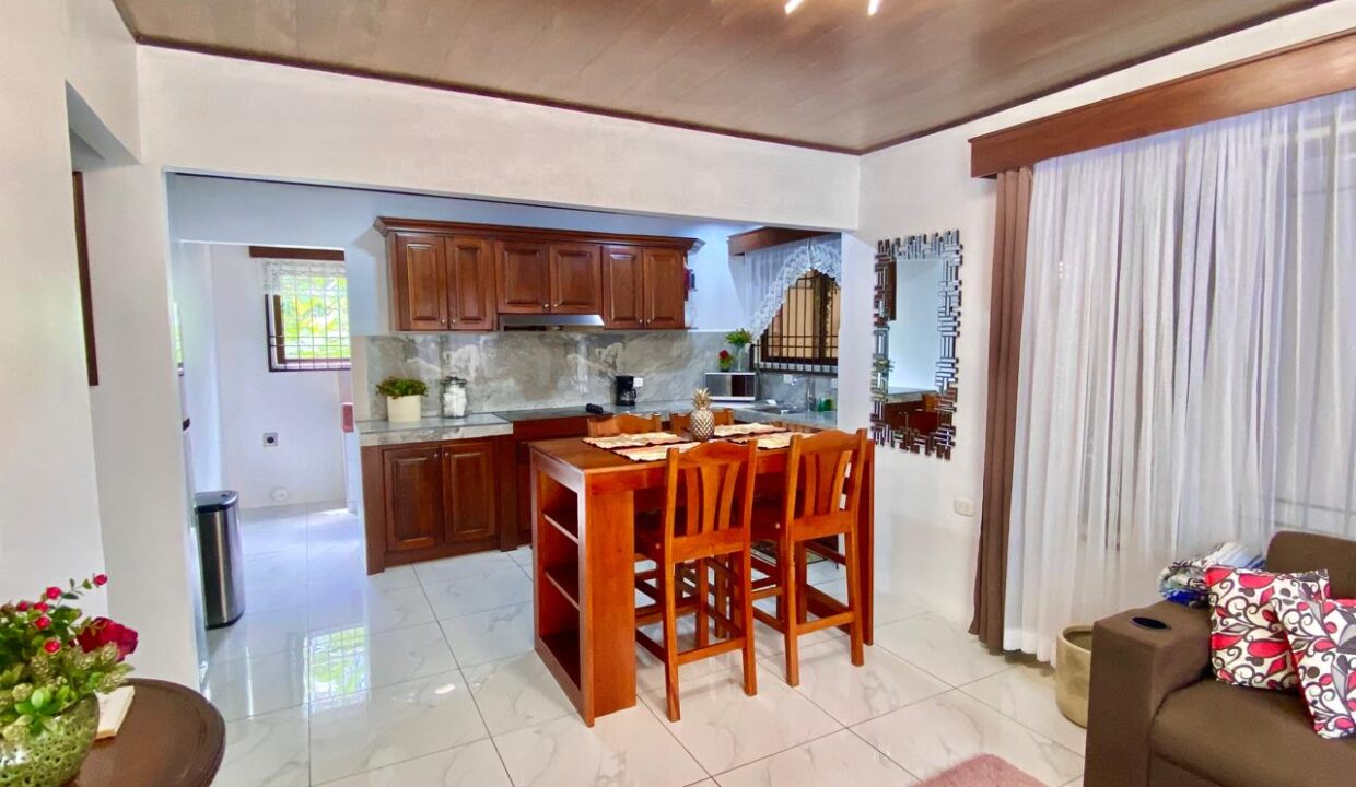 Open-plan living and dining room in Jauuri turnkey rental home